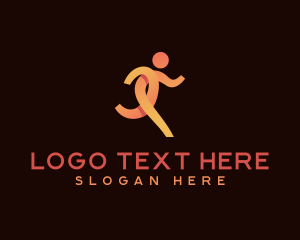 League - Jogger Running Athlete logo design