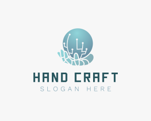 Hand - Global Technology Hand logo design