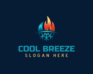 Ice Fire Refrigeration Thermal logo design