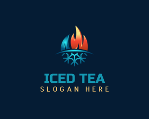 Ice Fire Refrigeration Thermal logo design