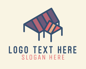 Leasing - House Roofing Tent logo design