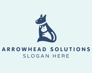 Cat Dog Grooming logo design