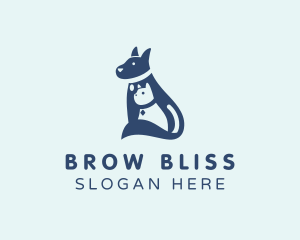 Cat Dog Grooming logo design