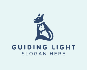 Cat Dog Grooming logo design