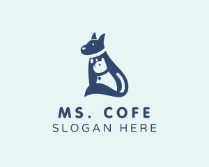 Cat Dog Grooming logo design