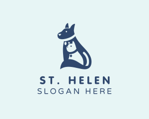 Cat Dog Grooming logo design