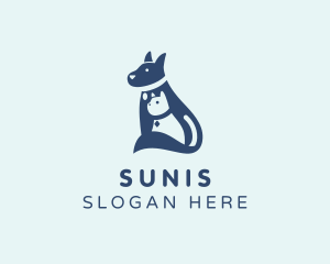 Cat Dog Grooming logo design