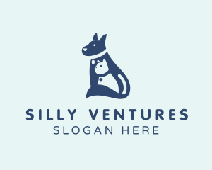 Cat Dog Grooming logo design