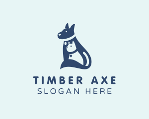 Cat Dog Grooming logo design