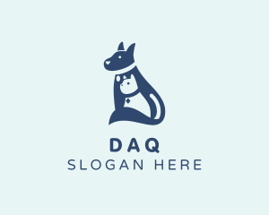 Cartoon - Cat Dog Grooming logo design