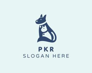 Cat Dog Grooming logo design