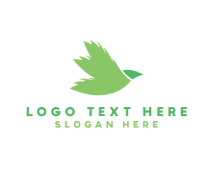 Cafe - Nature Leaf Bird logo design