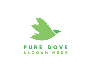 Nature Leaf Bird logo design