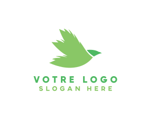 Bistro - Nature Leaf Bird logo design
