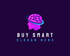 Brain Technology Ai logo design