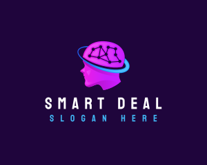 Brain Technology Ai logo design