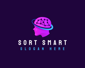 Brain Technology Ai logo design