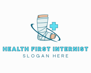 Medical Leg Wrap Injury logo design