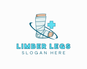 Medical Leg Wrap Injury logo design