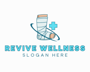 Recovery - Medical Leg Wrap Injury logo design