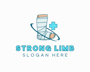 Medical Leg Wrap Injury logo design