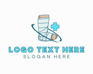 Health - Medical Leg Wrap Injury logo design