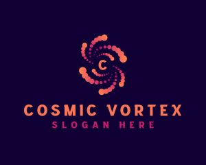 Vortex - Particles Vortex Motion logo design