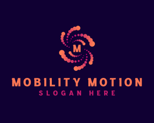 Particles Vortex Motion logo design