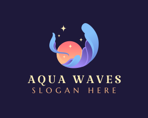 Celestial Splash Wave logo design