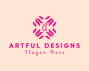 Tulip Flower Geometric Jewelry logo design