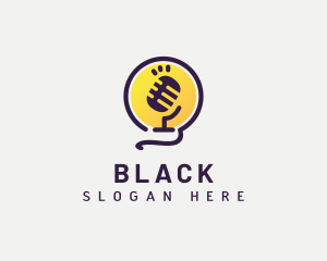 Streaming - Minimalist Podcast Microphone logo design