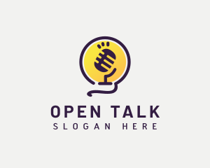 Discussion - Minimalist Podcast Microphone logo design