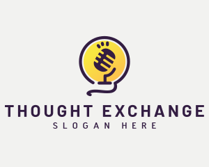 Discussion - Minimalist Podcast Microphone logo design