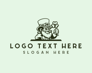 Folklore - Leprechaun Beard Clover logo design