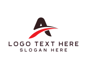 Aviation - Freight Logistics Swoosh Letter A logo design