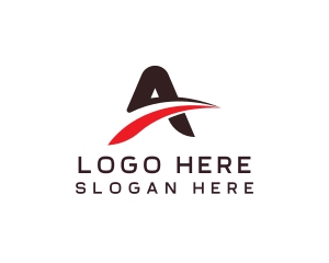 Swoosh - Freight Logistics Swoosh Letter A logo design