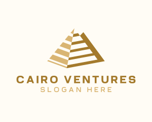 Cairo - Luxury Pyramid Architecture logo design