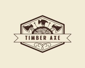 Wood Carpenter Tools logo design