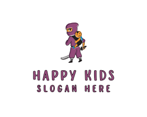 Ninja Kid Baby logo design