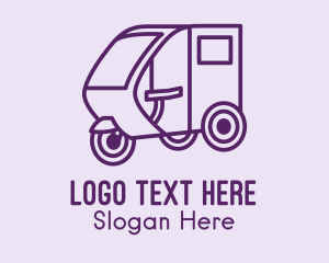 Transportation - Electric Tricycle Transport logo design