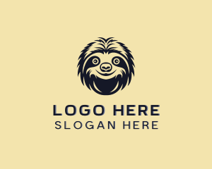 Snow Leopard - Sloth Animal Wildlife logo design