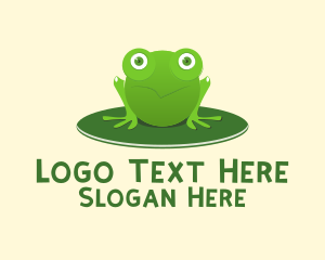 Toad - Green Pond Frog logo design