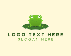 Amphibian - Pond Frog Toad logo design