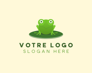 Pond Frog Toad Logo