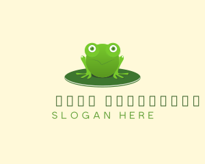 Green Eye - Pond Frog Toad logo design