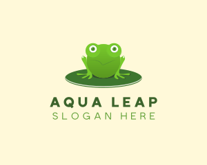 Amphibian - Pond Frog Toad logo design