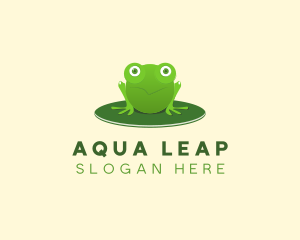 Pond Frog Toad logo design