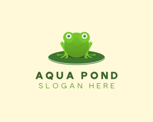 Pond Frog Toad logo design