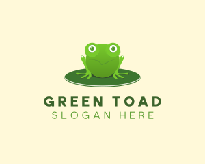 Pond Frog Toad logo design