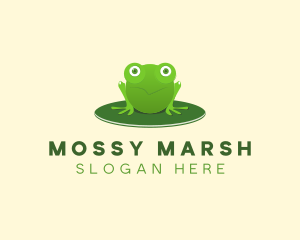 Swamp - Pond Frog Toad logo design